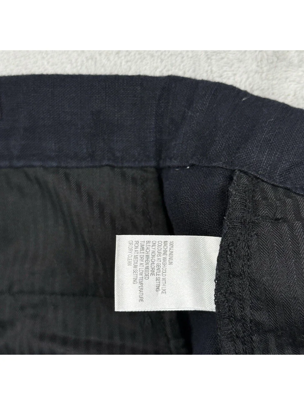 Black Brown 1826 100% Linen Drawstring Pants Men's 38x30 Casual Beach Old Money